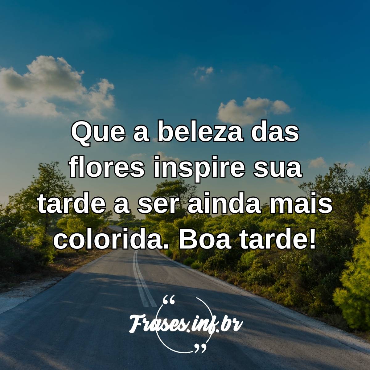 Mensagem de boa tarde amor - da minha vida, para Whatsapp com flores, distante