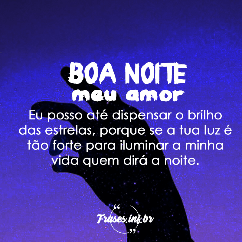 Frase de boa noite amor