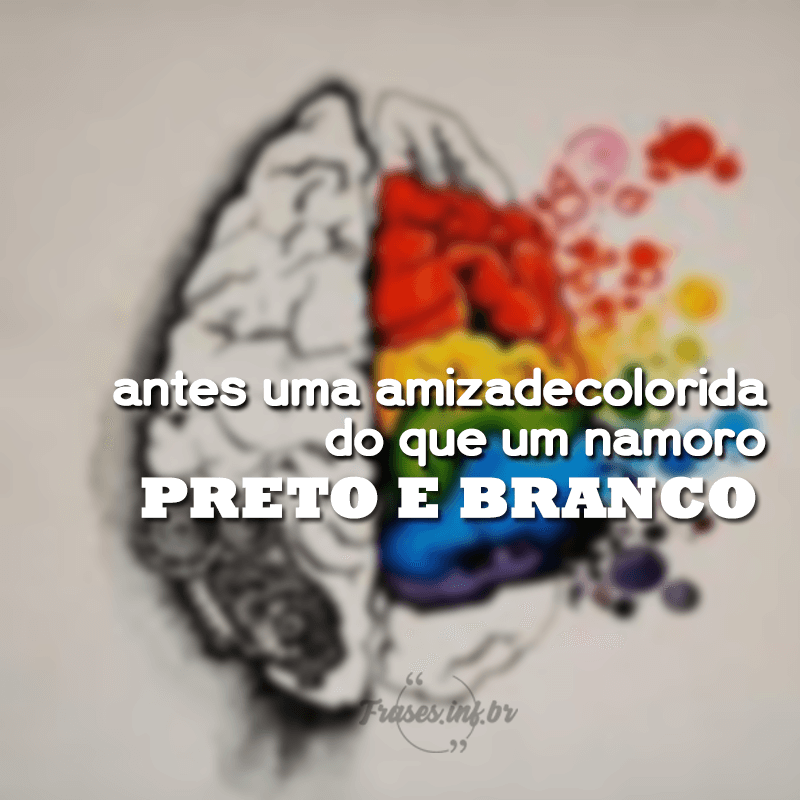 Mensagem de amizade colorida