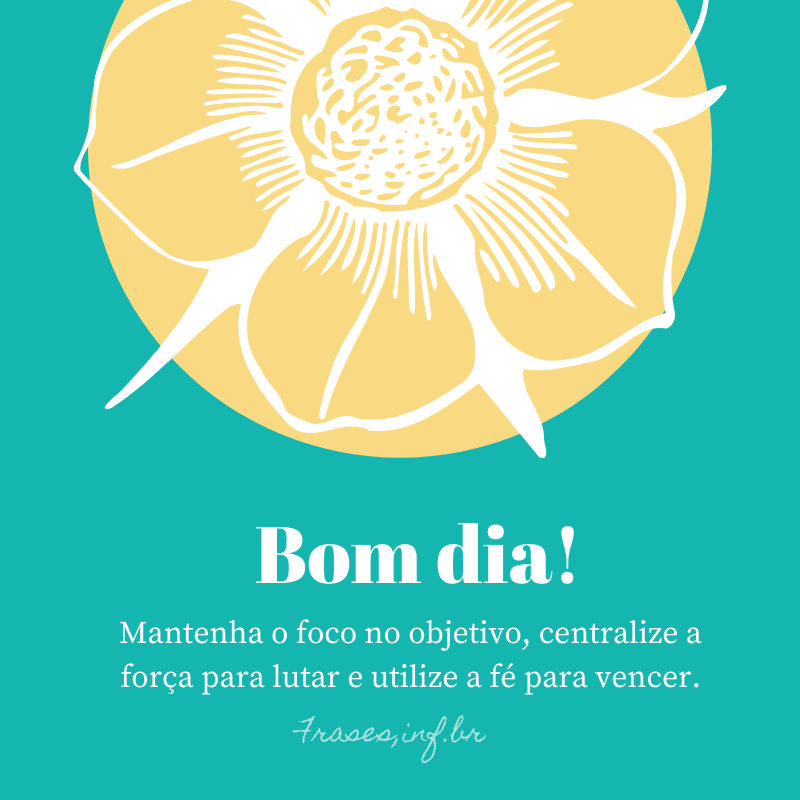 Frase de bom dia Deus