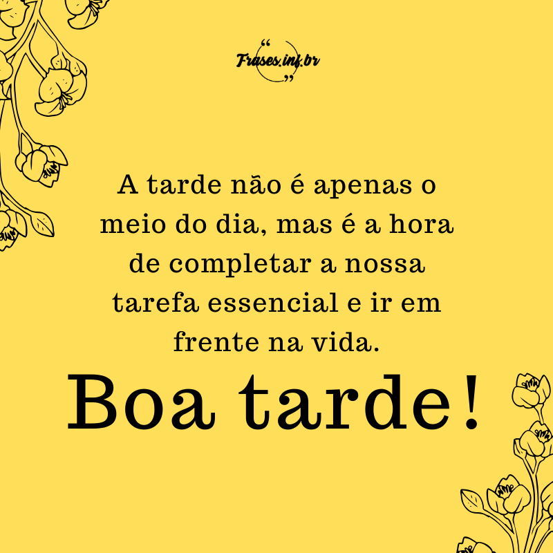 Frase de boa tarde