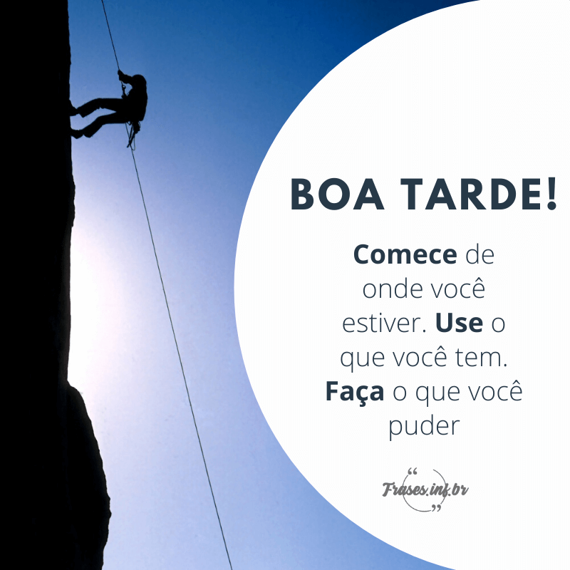 Frase de boa tarde