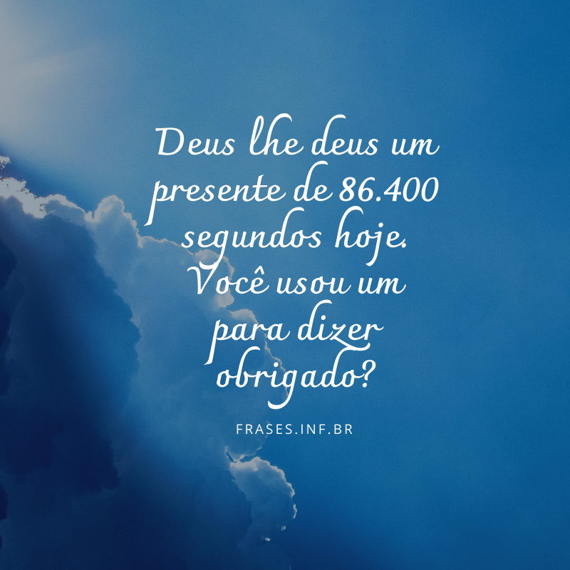 Frase de agradecimento a Deus