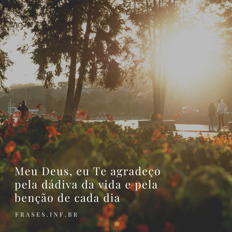 Frase de agradecimento a Deus