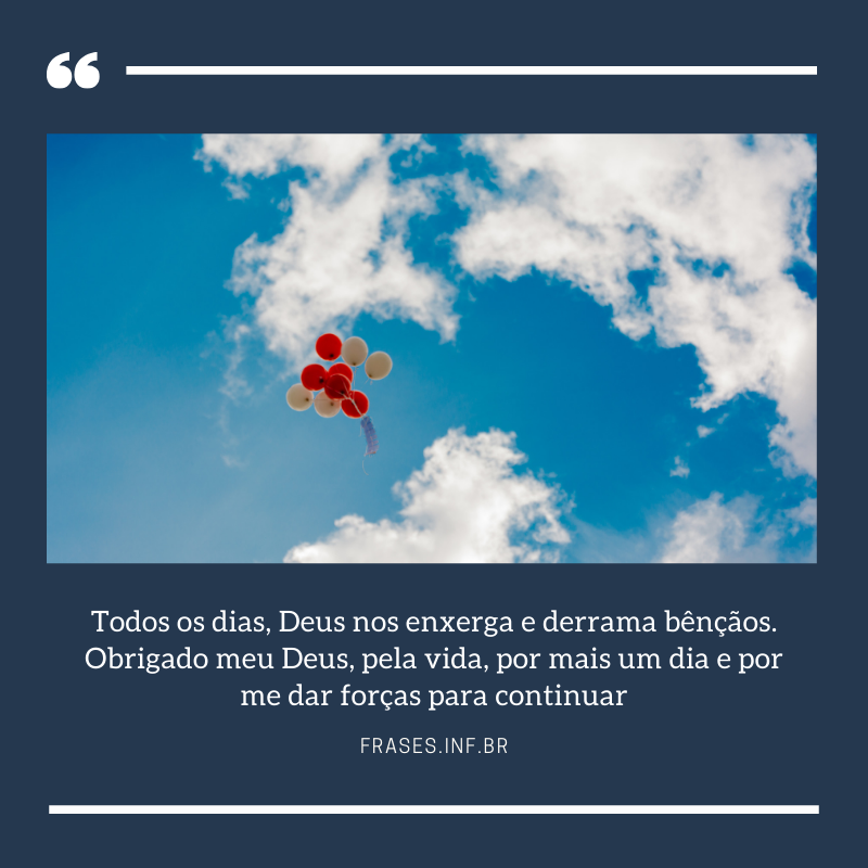 Frase de agradecimento a Deus