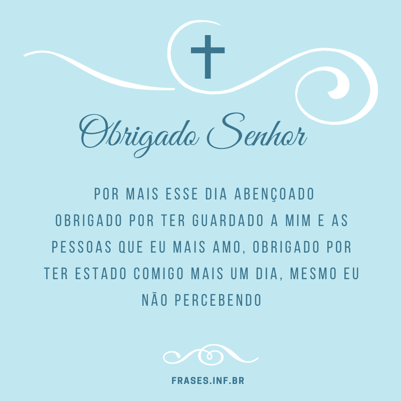 Frase de agradecimento a Deus