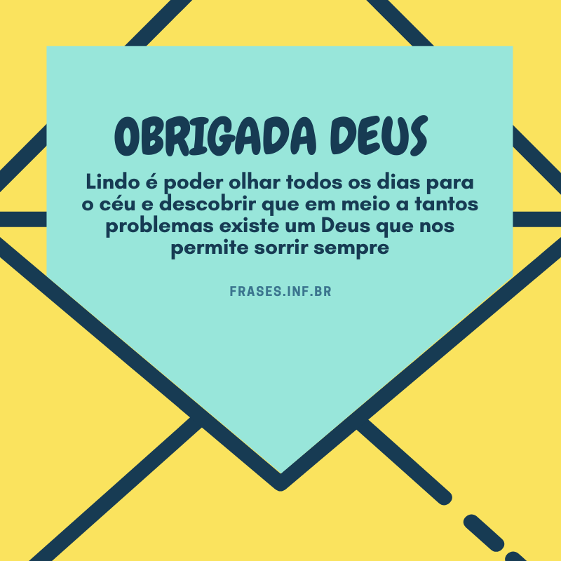 Frase de agradecimento a Deus