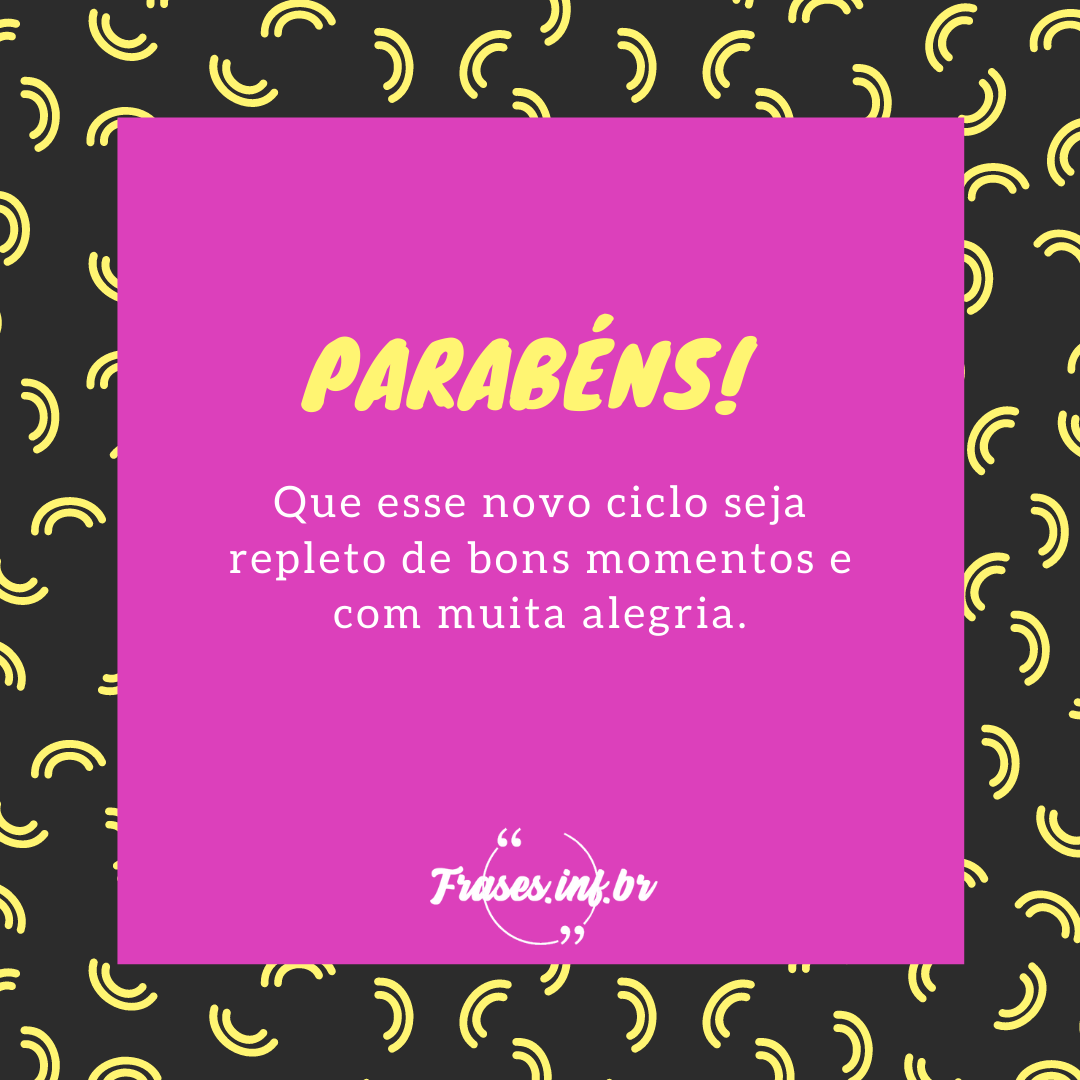 Frases de parabéns