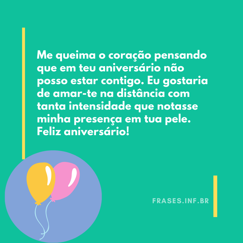 Frase de parabéns feliz aniversário